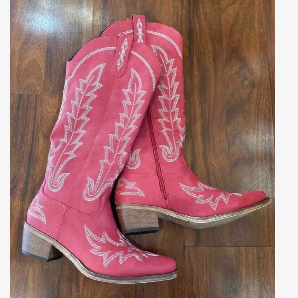 Red cowgirl boots